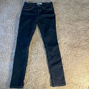 VINTAGE JET BLACK LOW WAISTED SLINNY JEANS